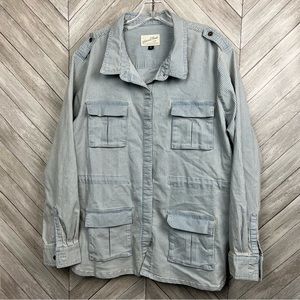 Women’s Universal Thread Button down Denim  Jean Shacket Size XXL